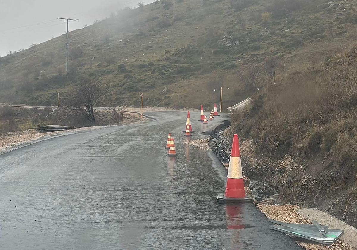 Situación de la carretera de Villamanín.