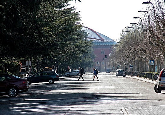 El paseo de Papalaguinda en León, casi vacío en una imagen de archivo.