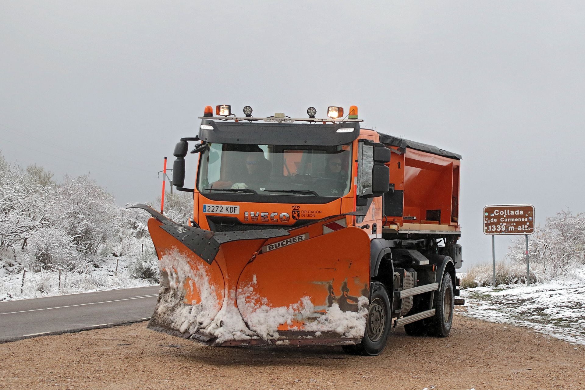 Las imágenes de la nieve en la montaña de León