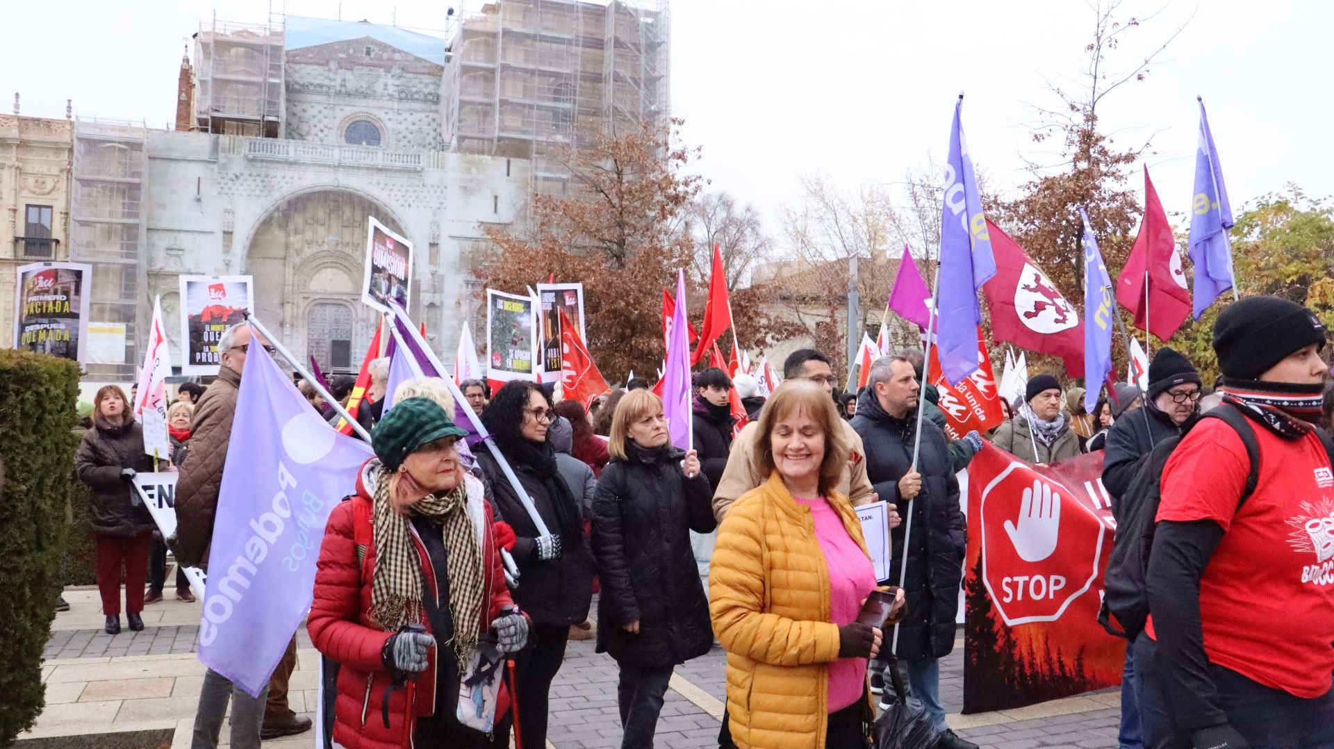Las imágenes de la movilización &#039;Respeto&#039; en León por la gestión de los incendios forestales