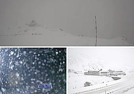Nieve en el Collado Jermoso y en la estación de San Isidro
