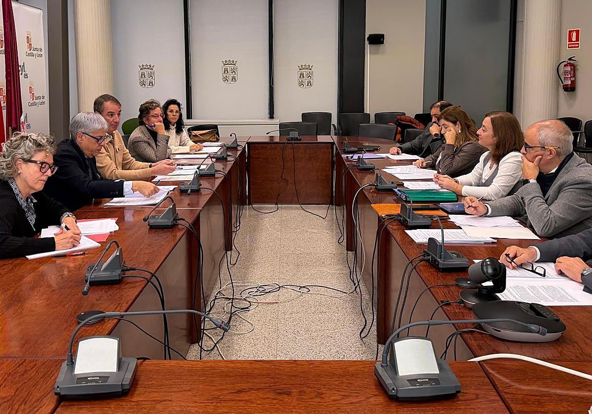 Celebración de la comisión en la sede de la Junta de Castilla y León.