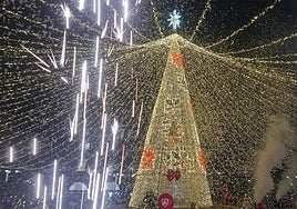 Encendido navideño en Santo Domingo.