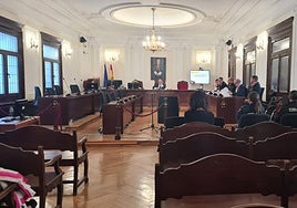 La Audiencia Provincial de León durante el juicio.