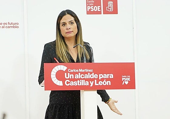 La vicesecretaria general del PSOECyL, Nuria Rubio, comparece para analizar asuntos de actualidad política de Castilla y León.