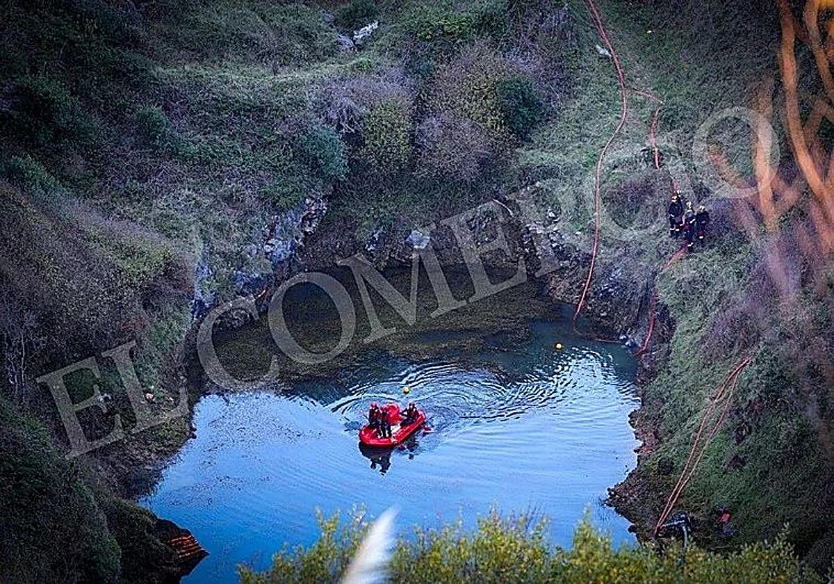 Dispositivo de búsqueda en la balsa de Berbes (Ribadesella).