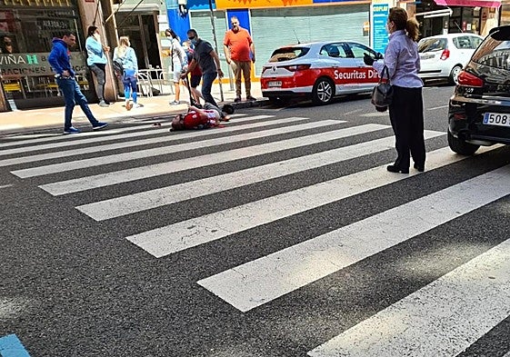 Imagen de archivo de un atropello a un usuario de patinete en junio de 2020.