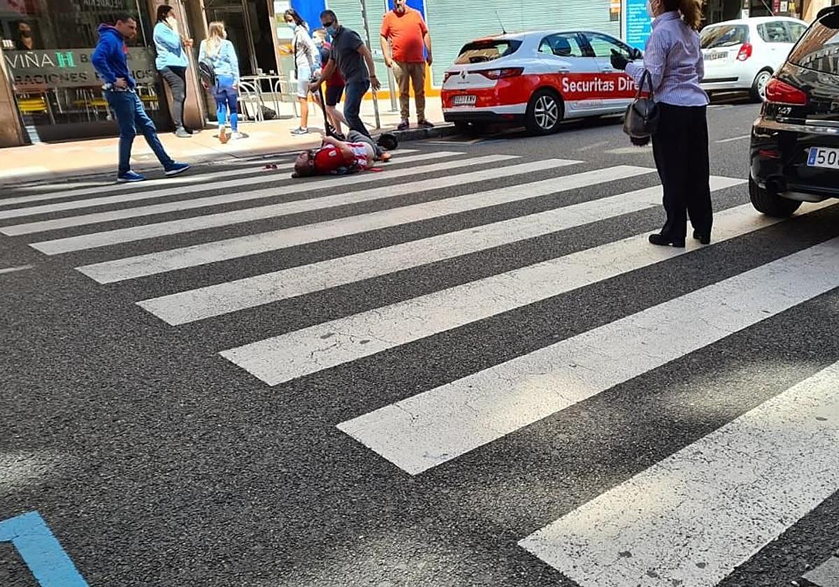 Imagen de archivo de un atropello a un usuario de patinete en junio de 2020.