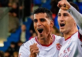 Un instante del partido en Eibar.