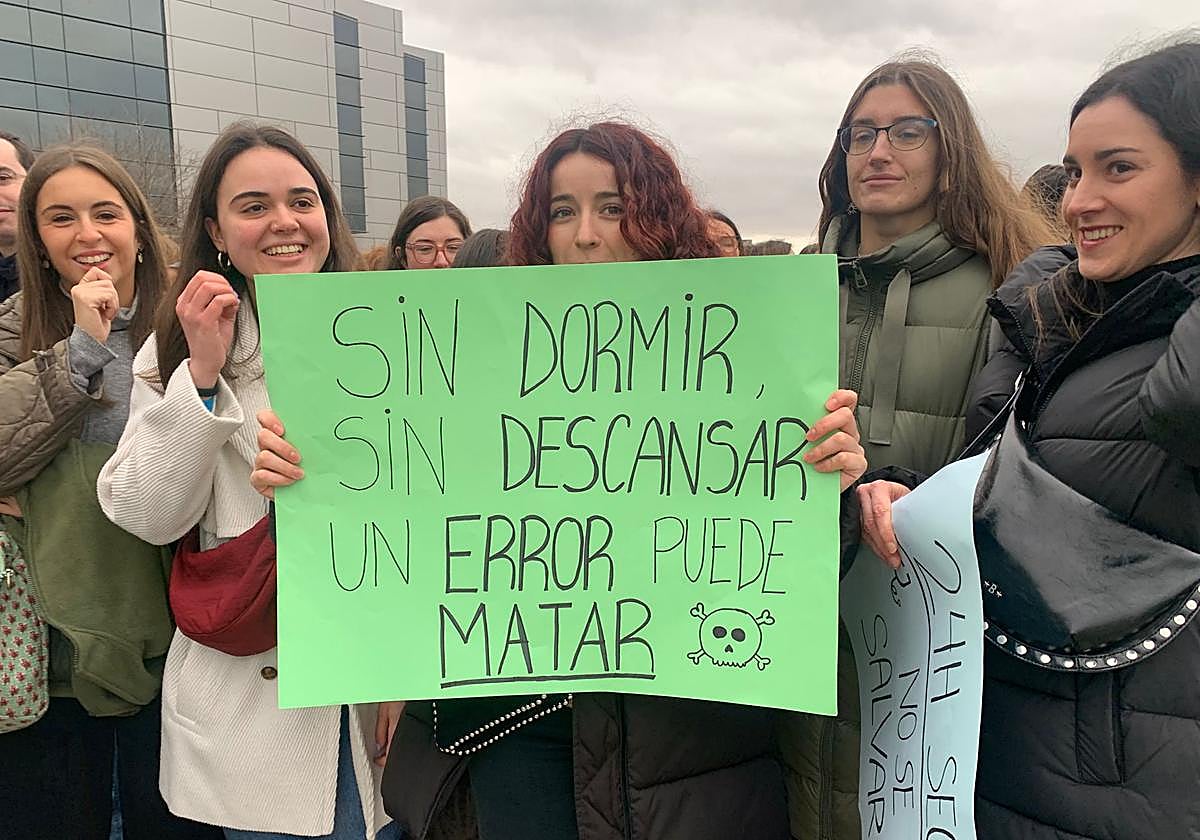 Manifestación de los médicos en León.