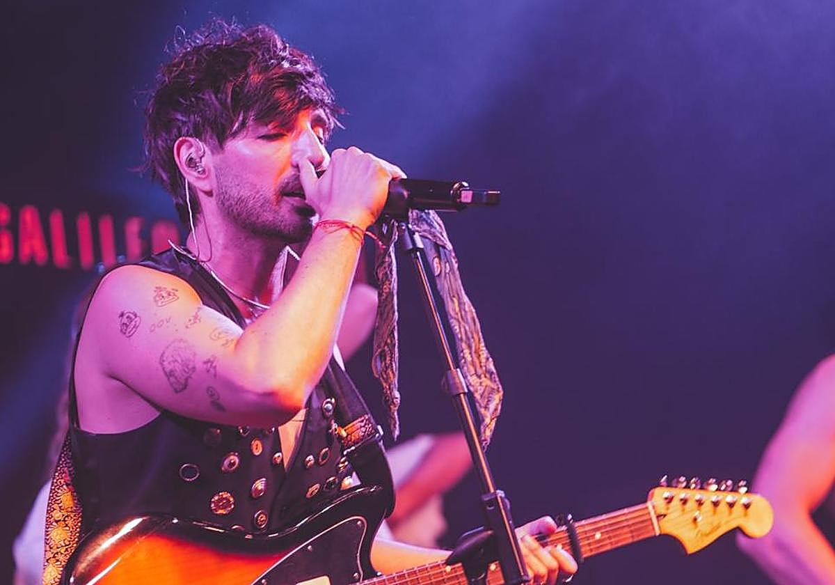Polo Nández en el concierto de presentación de su primer disco.