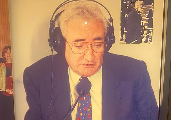 Röportajın kaydedilmesinden bir an.