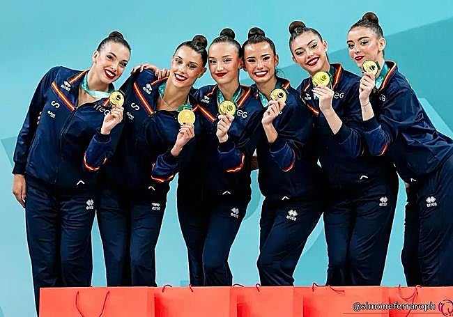 Selección española en el Europeo.