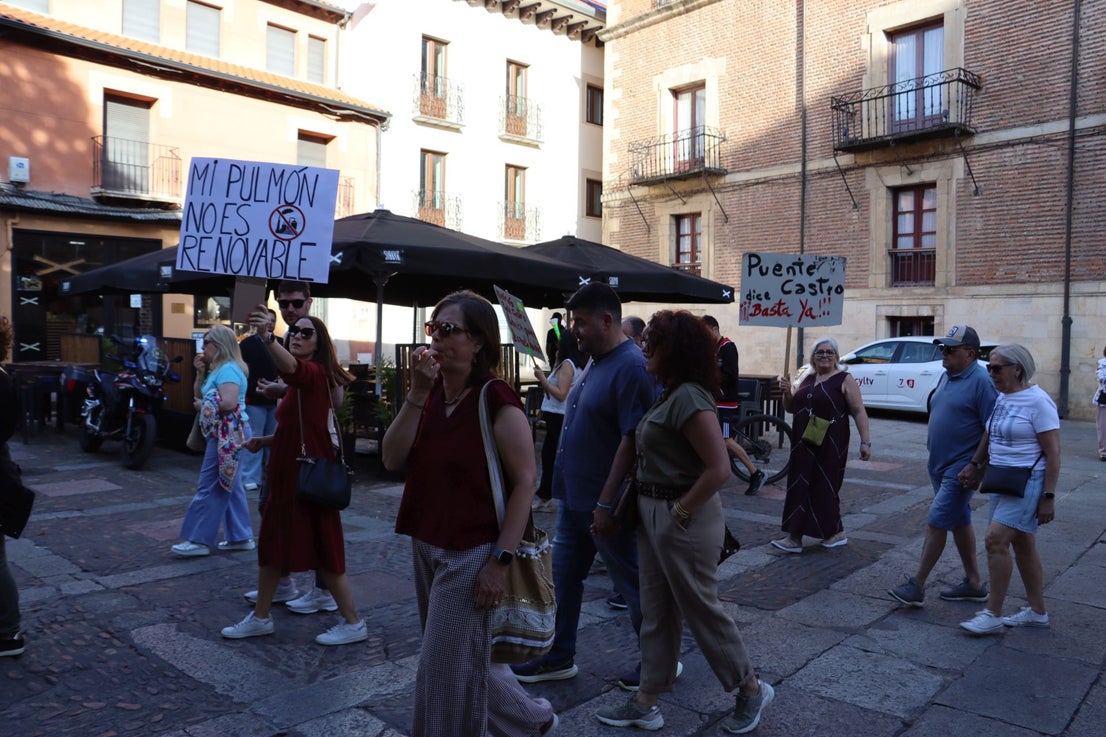 Las imágenes de la manifestación por la planta de biomasa en León