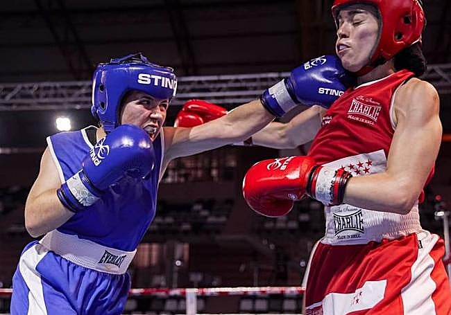 Andrea Cárdenas, en un combate.