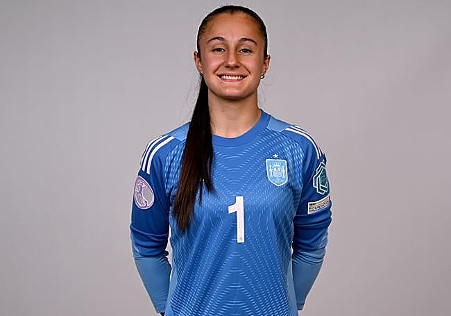 Alba Fuertes, con la Selección Española.