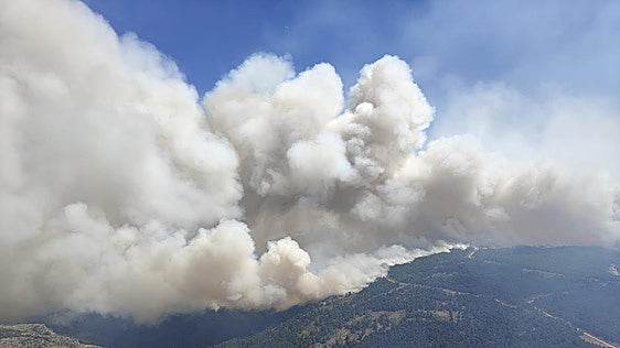 León socorre a Guadalajara en el peor incendio de la historia de Castilla-La Mancha