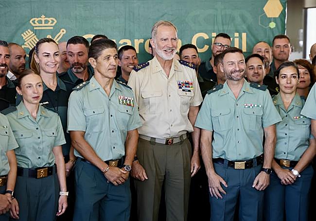 El rey Felipe VI en su visita a León.