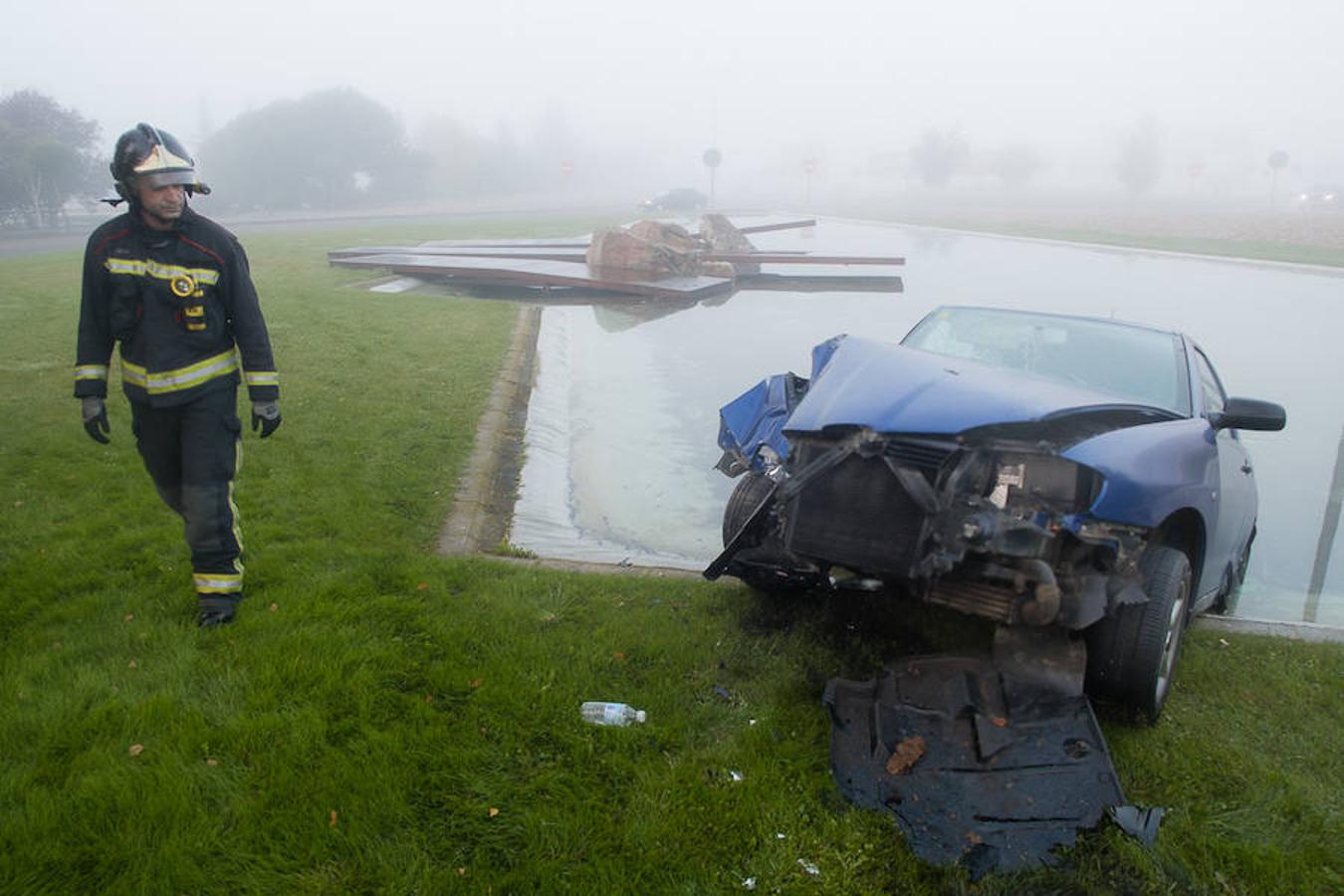 Accidente en la rotonda