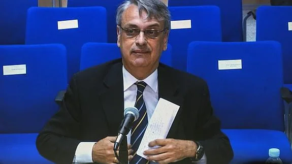 Imagen de la declaración del exsecretario del Instituto Nóos, Miguel Tejeiro Losada. 