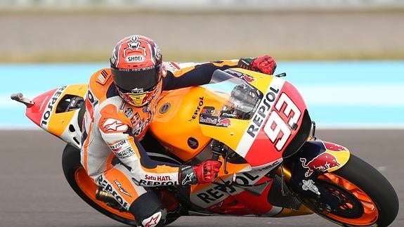 Márquez, durante la calificación 