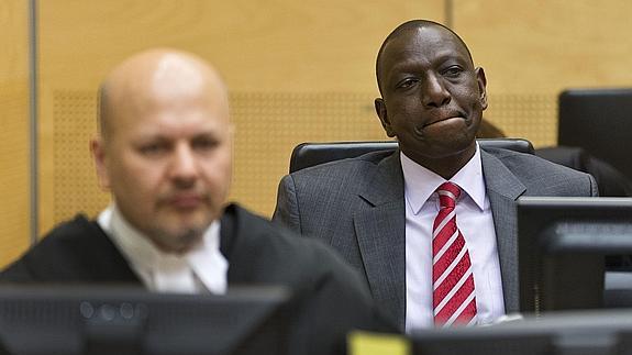 William Ruto, durante su declaración ante la Corte el pasado septiembre. 