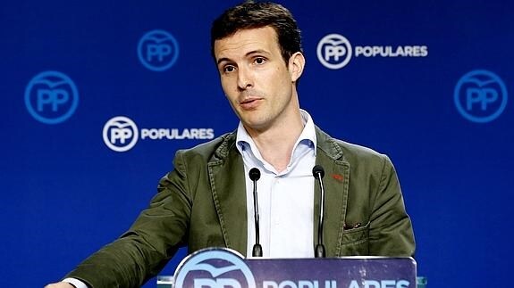 El vicesecretario de Comunicación del PP, Pablo Casado.