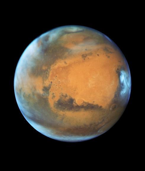 Imagen de Marte tomada por el telescopio Hubble.