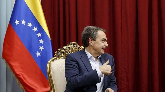 José Luis Rodríguez Zapatero, durante su anterior visita a Caracas. 