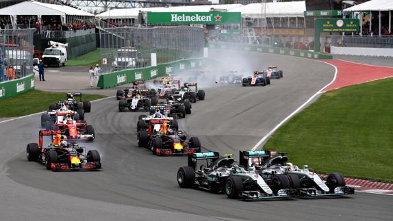 Los pilotos ruedan en Montreal. 