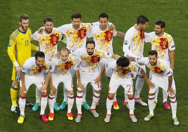 El once de España ante Croacia. 