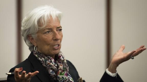 La directora gerente del FMI, Chrisine Lagarde.