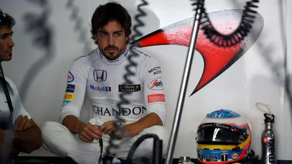 Fernando Alonso, durante el GP de Alemania. 
