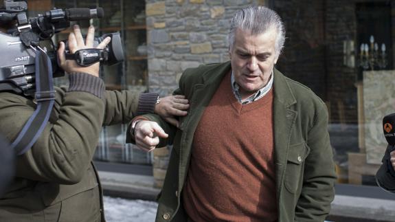 Bárcenas, a su salida del juzgado de Vielha en febrero. 