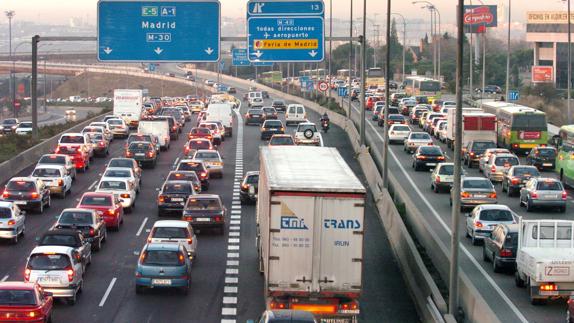 Atasco en la A-1, en sentido entrada Madrid.