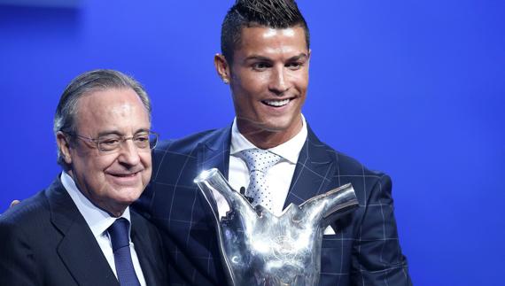 Florentino Pérez y Cristiano Ronaldo. 