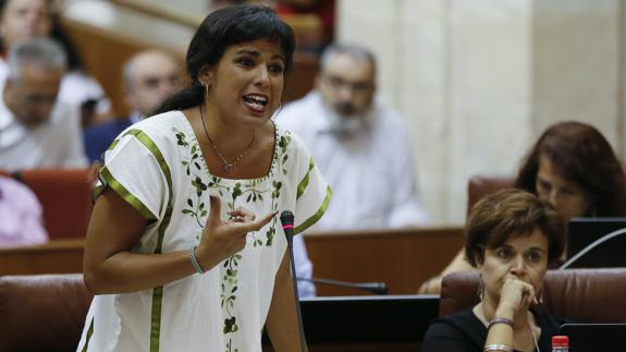 Teresa Rodríguez, secretaria general de Podemos en Andalucía.