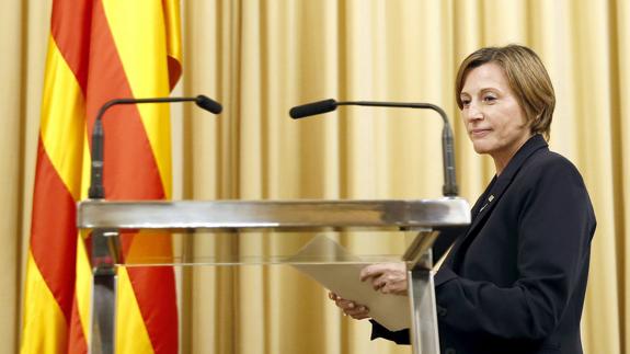 La presidenta de la Cámara catalana, Carme Forcadell.