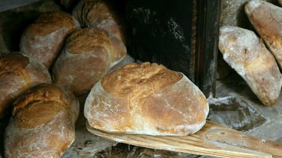 Hogazas de pan de Cea en horno de leña