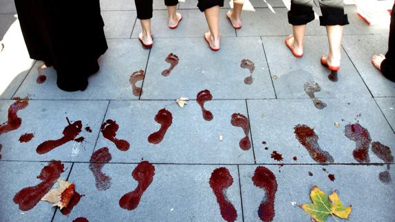 Manifestación contra la violencia de género.