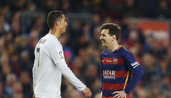 Cristiano y Messi, en el último clásico. 