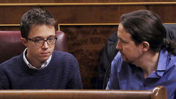 Íñigo Errejón y Pablo Iglesias.