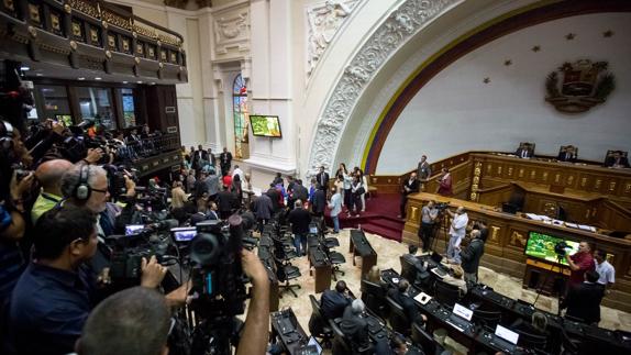 La Asamblea Nacional venezolana, durante la sesión.