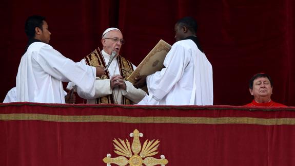 El papa Francisco durante la misa de Navidad.