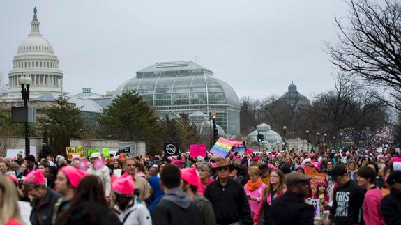 Miles de manifestantes en Washington.