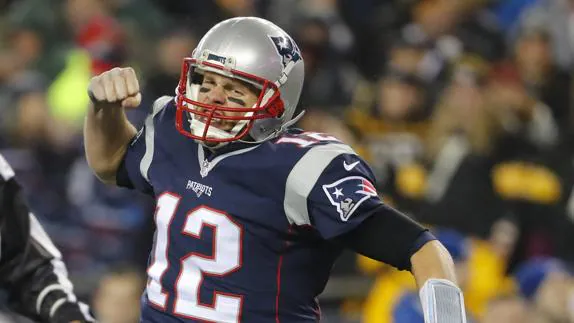 Tom Brady celebra el triunfo de los Patriots. 