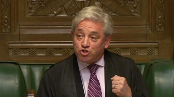 John Bercow, presidente de la Cámara de los Comunes.