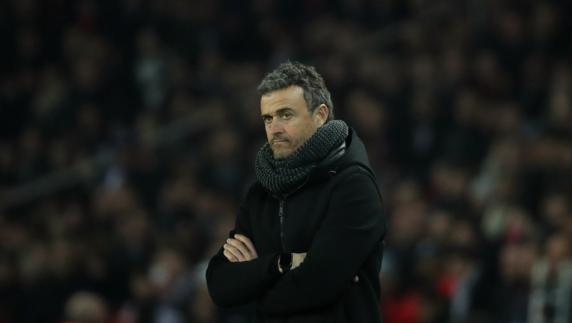 Luis Enrique, durante el partido. 