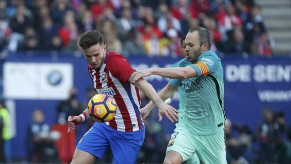 Andrés Iniesta, ante el Atlético. 