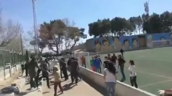 Imagen del vídeo de la pelea. 